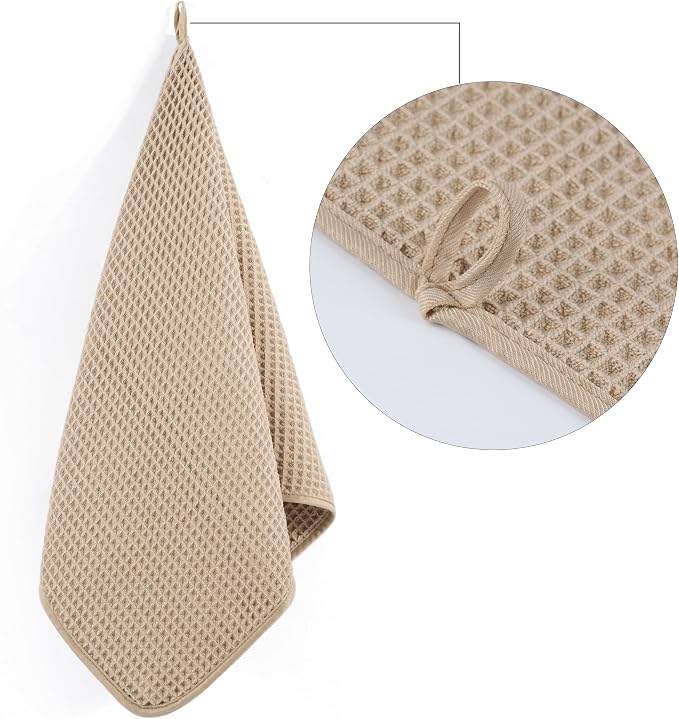 POLYTE 430 GSM Poly Blend Microfiber Quick Dry Waffle Hand Towel, 16x30 in | 4 - Image 3