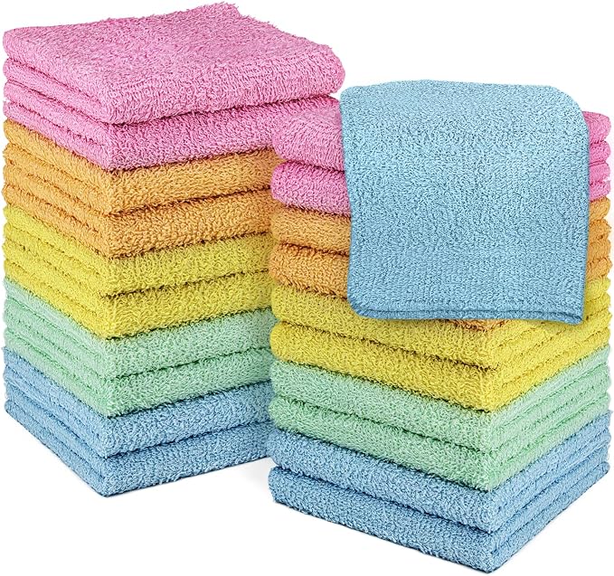 DecorRack 100% Cotton Washcloths 12x12 in - Image 9