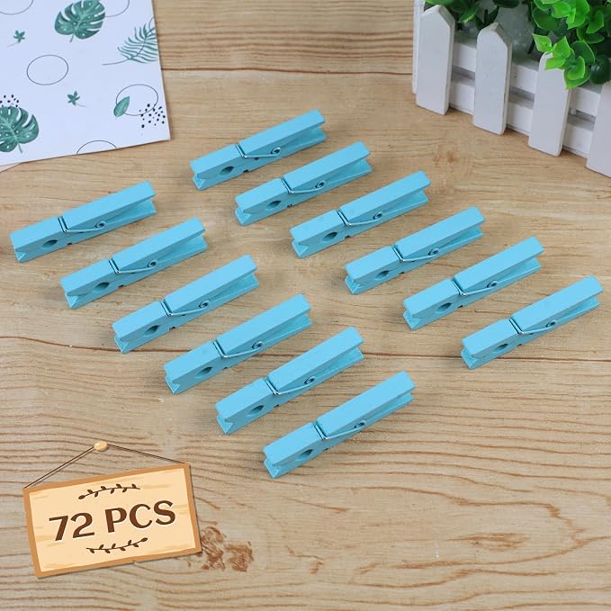 72 Pcs Wooden Clothes Pins, 2.9 Inch Clothes Pins - Image 5