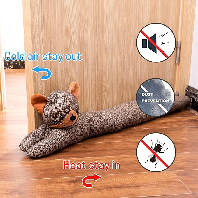 SWISSELITE 36 Inch Under Door Stopper, Decorative Door Noise Blocker, Weighted - Image 4
