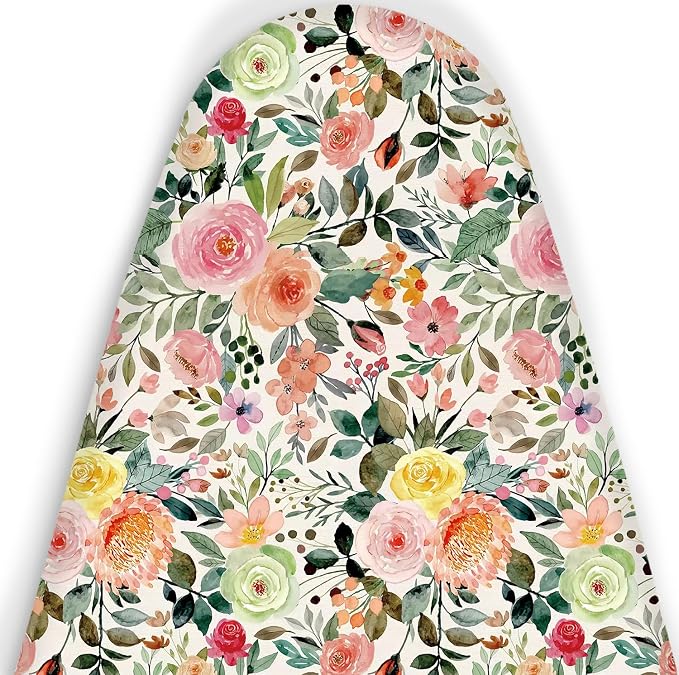 Rustic Pink Yellow Green Colorful Flowers 15"x54" Ironing Board Cover - Image 6