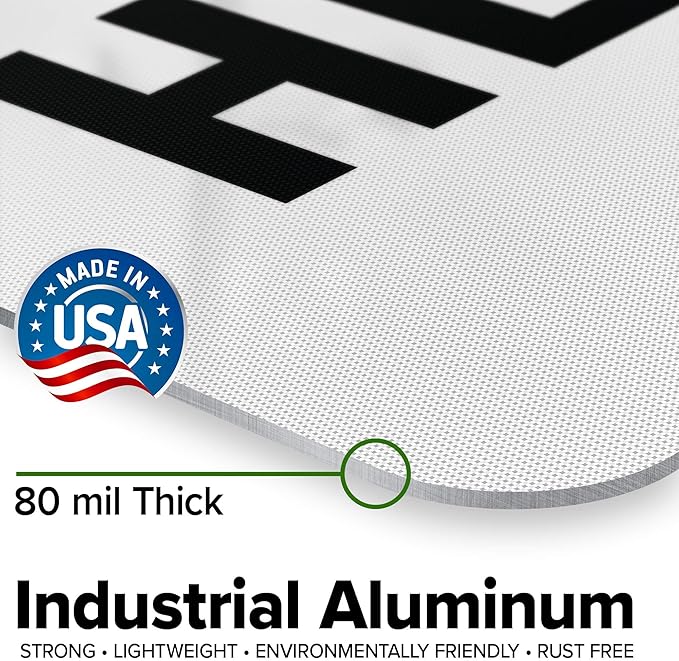 Custom Think Sign, OSHA Sign, 18x24 Inches, 3M EGP Reflective, Rust Free .080 Aluminum, Fade Resistant, Made in USA by My Sign Center