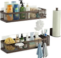PUSDON 5-in-1 16.5" Extra Long Slim Wall Mount Wrapped Mesh Kitchen Organizer & by PUSDON