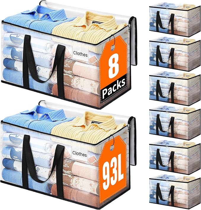 Moving Bags, Extra Large Heavy Duty Storage Bags, 8 Packs | Packing Bags by EpicTotes