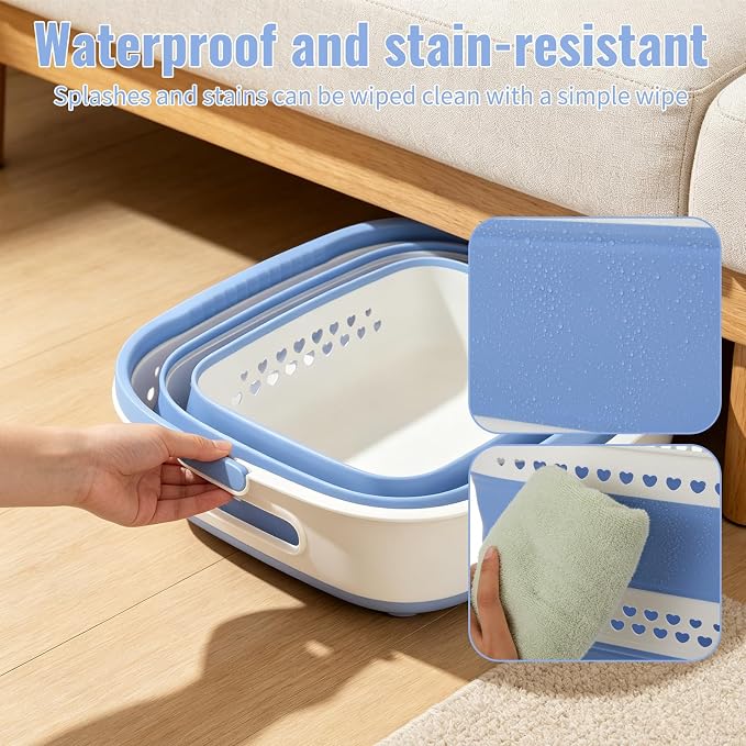 2 Pcs Collapsible Laundry Baskets - Image 7
