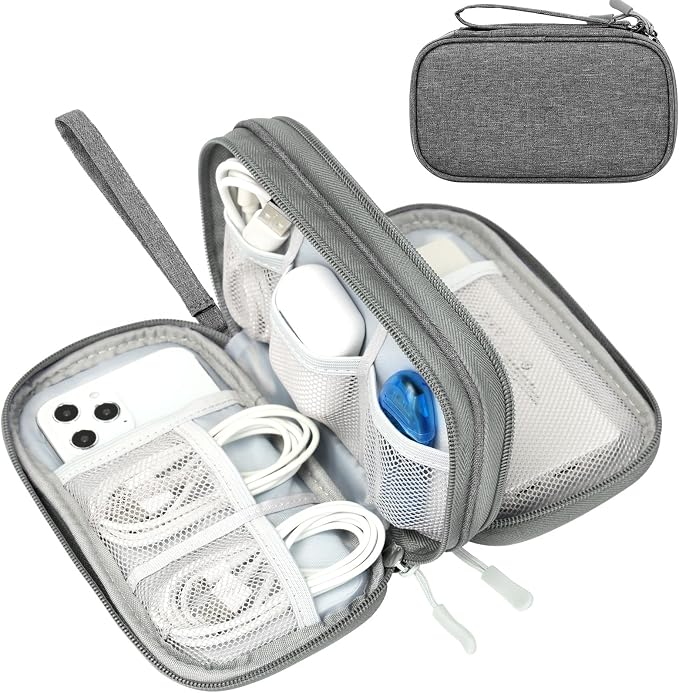 FYY Electronic Organizer, Travel Tech Pouch Bag, Cable Organizer Dark Grey | by FYY