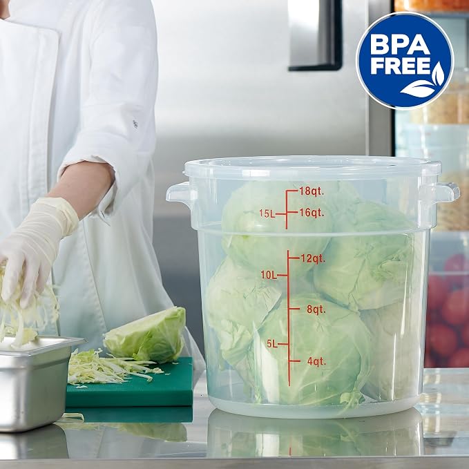 CURTA 18 Quart Translucent Round Food Storage Container - Image 4