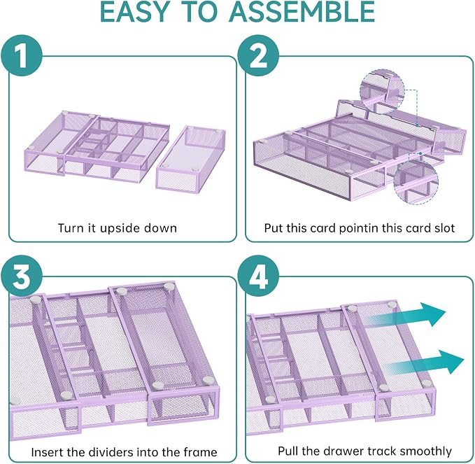 Expandable Desk Drawer Organizer, 10 Adjustable Compartment, expands from 8.74 - Image 3