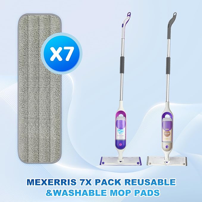 Washable Mop Pads for Swiffer PowerMop: Microfiber Wet Mops Refills 7 Pack - Image 2