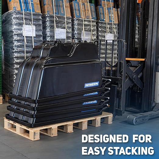 Magnum Tilt Truck, 1/2 Cu. Yd. Capacity Dump Cart with Non-Marking 12” Wheels & 5” Casters for Handling, Transporting on Construction Jobsites, 750 lbs, Trash Cart with Wheels DUC12T-NM-03PK (3-Pack)