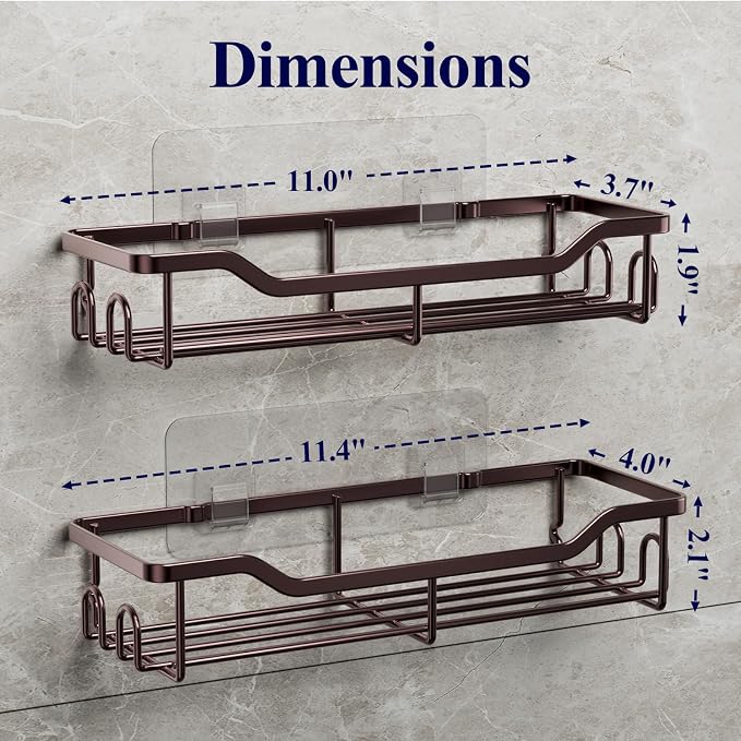 Kitsure Shower Caddy, Adhesive Shower Organizer - Image 2