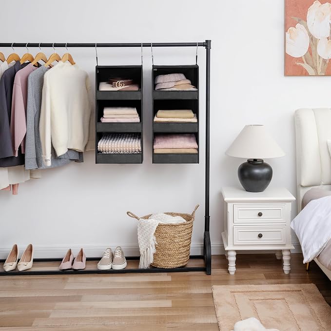 GRANNY SAYS 3-Shelf Hanging Closet Organizer, Foldable Storage, No-Sag Support - Image 4