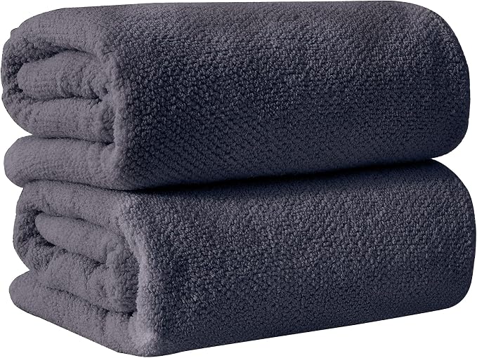 Great Bay Home 100% Cotton Oversized 2 Pack 68x35 Extra Large Towel Set by GreatBayHome
