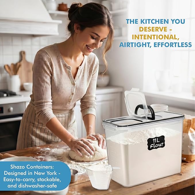 Shazo 2 PC Flour Sugar Storage Containers - Image 8