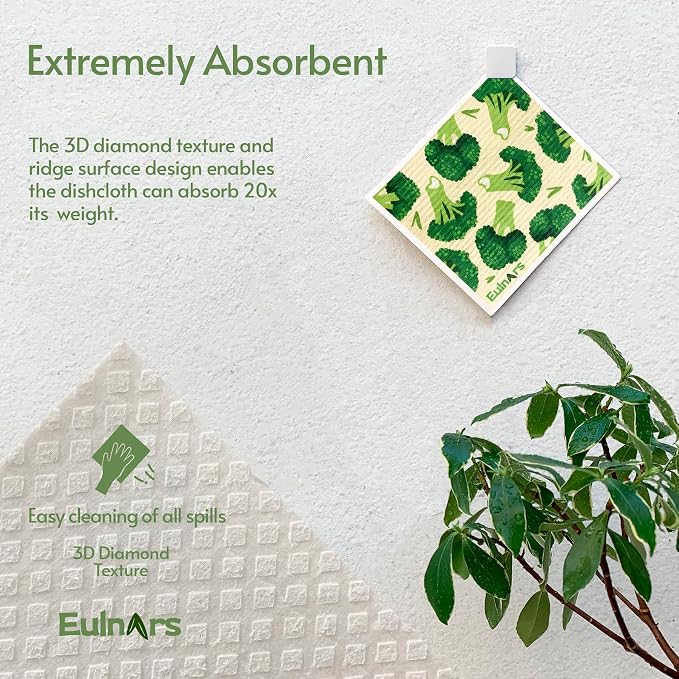 Eulnars Reusable Paper Towels, Swedish Dishcloths - Image 6