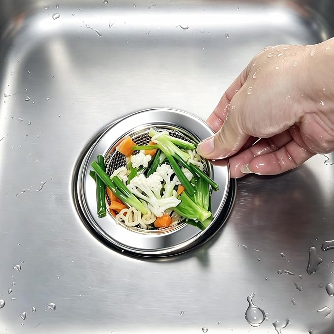 Seatery Kitchen Sink Drain Strainers/Filter/Screen/Basket Strainer, Stainless - Image 4