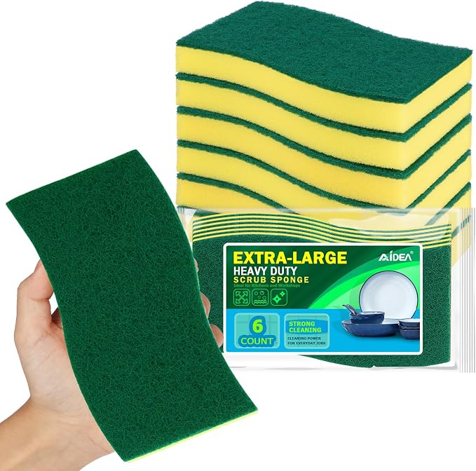 AIDEA Sponges Kitchen, Cleaning Sponges | Reusable Dish Sponges Stink-Free by AIDEAHOME