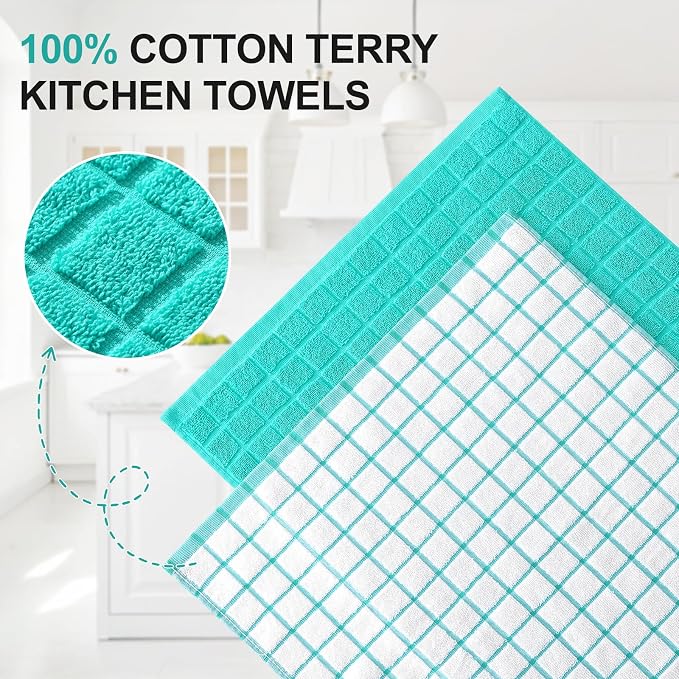 Homaxy Large Premium Cotton Kitchen Towels 16"x 28", 6 Pack - Image 2