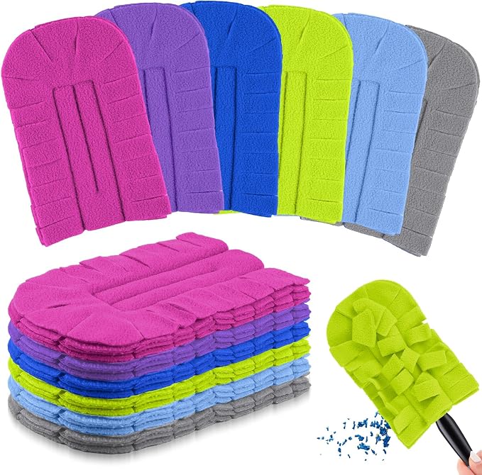 Zubebe 6 Pcs Reusable Duster Refills Fleece, Elegant Color | Soft Polyester by Zubebe