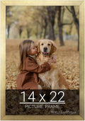 wallsthatspeak 14x22 Gold Picture Frame for Puzzles Posters Photos or Artwork