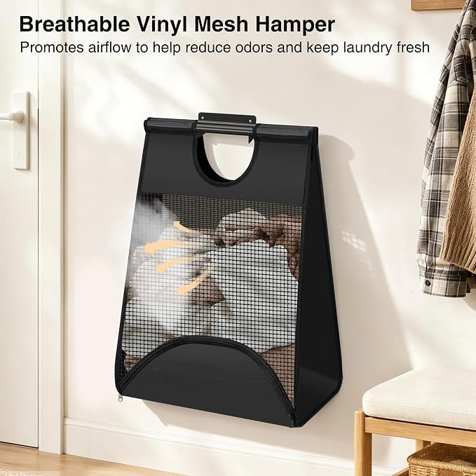 STO STO Wall Mounted Laundry Hamper, 90L Hanging Laundry Bag - Image 5