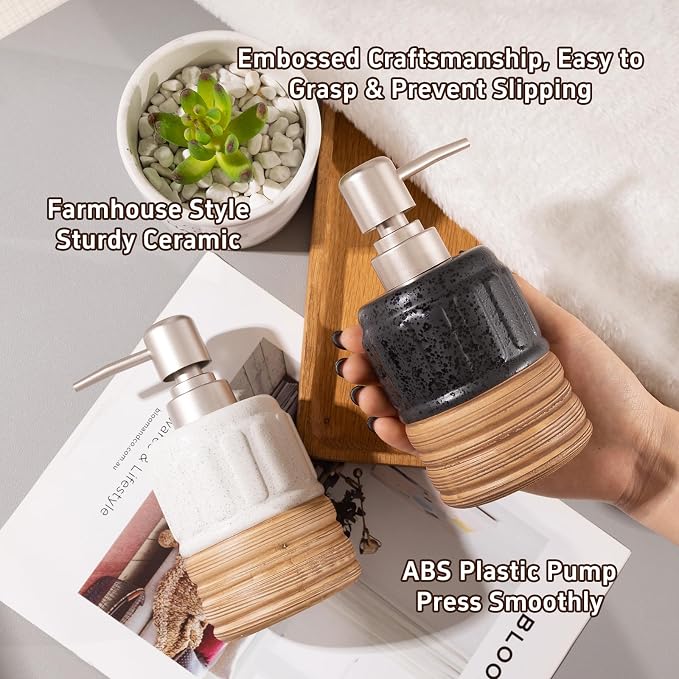 2 Pcs Soap Dispenser Bathroom, 14 Oz Liquid Hand Dish Soap Dispensers - Image 3