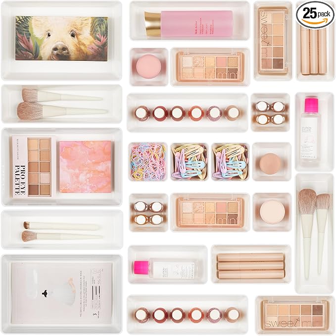 Vtopmart 25 Pack Plastic Drawer Organizers by Vtopmart