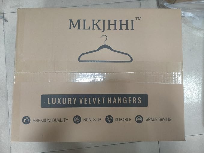 Black Velvet Hangers 60 Pack, Slim Space Saving Suit Hangers - Image 3