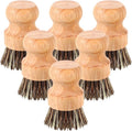 Nuenen 6 Packs Bamboo Dish Scrub Brushes Wooden Scrubbers Set Kitchen by Nuenen