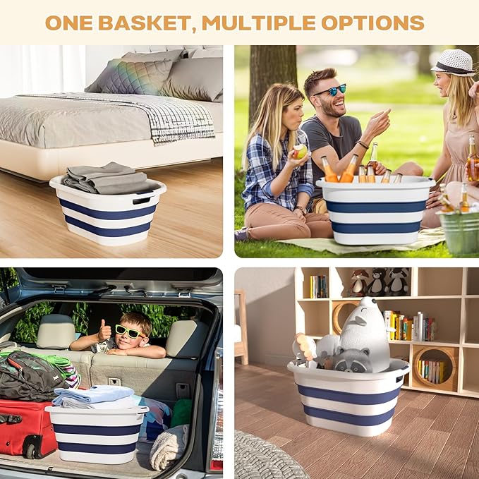 OOAMBB 43L Collapsible Laundry Basket Plastic | Pop Up Laundry hamper/Storage - Image 5