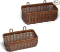Wicker Wall Baskets Set of 2, Decorative Hanging Organizer by Nicestand