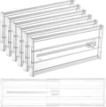 Vtopmart 6" Tall Upgrade Drawer Dividers, 12.8"-22.3" Expandable, 6 Pack | Deep by Vtopmart