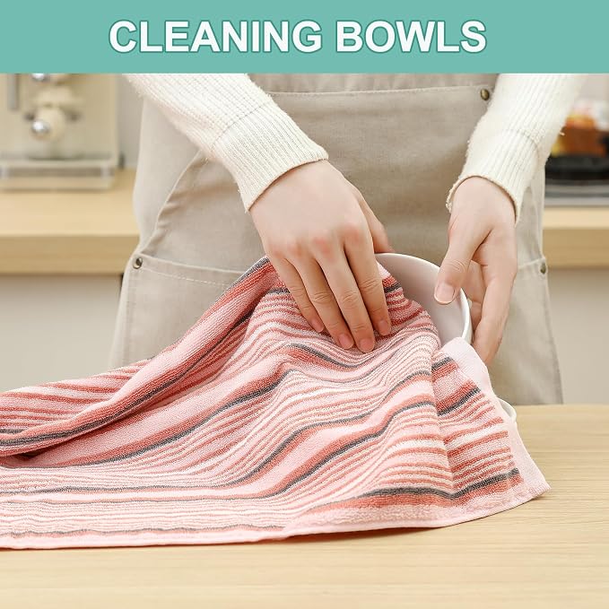 SALAS Kitchen Dish Towels for Drying Dishes, Large Cotton Kitchen Towels - Image 4