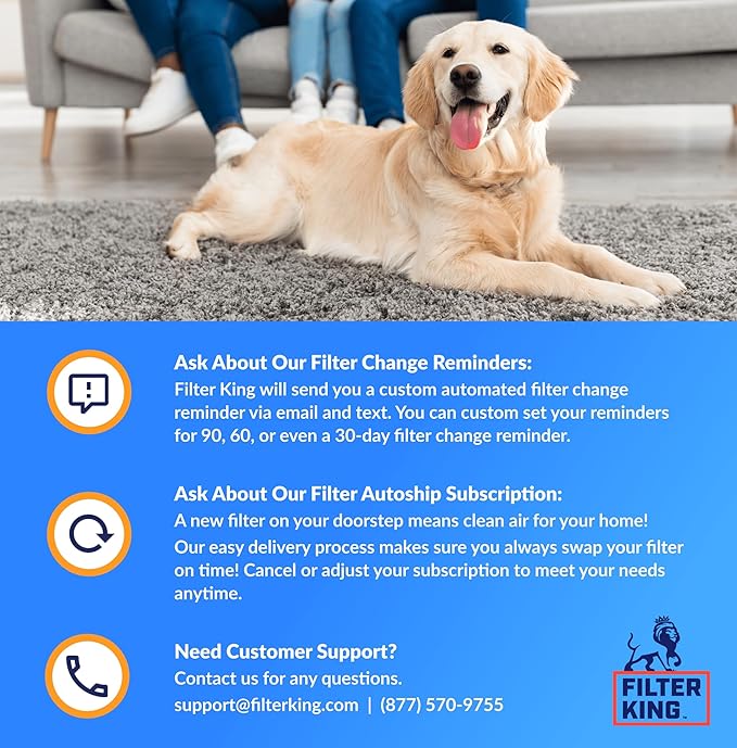 Filter King 12.5x23.5x1 Air Filter | 3-PACK | MERV 8 HVAC Pleated A/C Furnace Filters | MADE IN USA | Actual Size: 12.5 x 23.5 x .75"