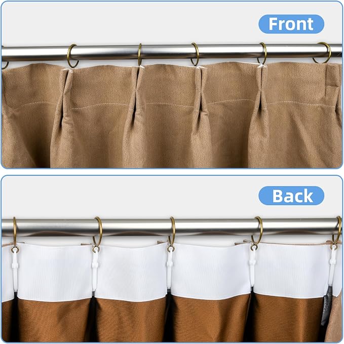 Curtain Rings with Eyelets, 48 Pack Metal Drapery Rings - Image 5