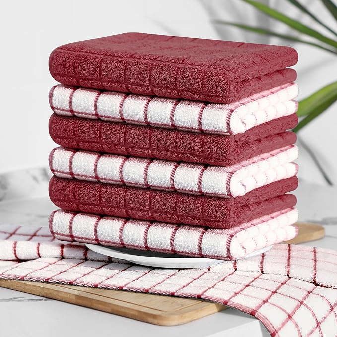Homaxy Large Premium Cotton Kitchen Towels 16"x 28", 8 Pack - Image 8