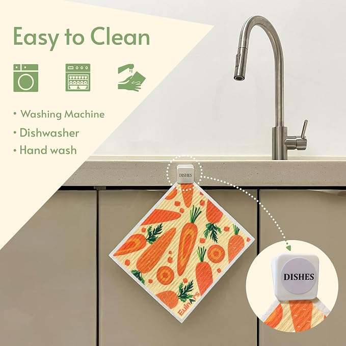 Eulnars Reusable Paper Towels, Swedish Dishcloths - Image 2