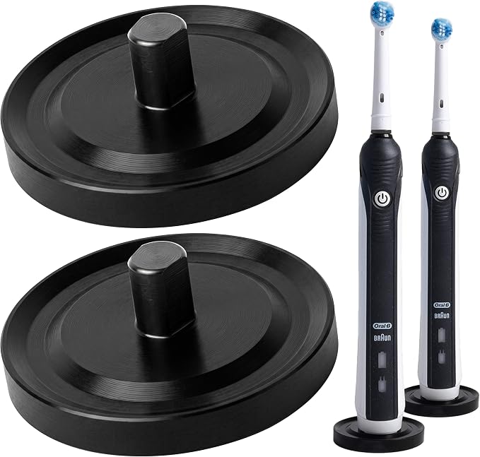 Black Oral-B Compatible 2-Pack Electric Toothbrush Holder by Relsy