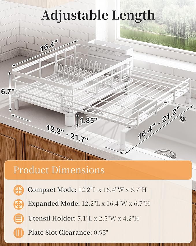 SAYZH Expandable Dish Drying Rack - Image 2