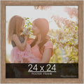 wallsthatspeak 24x24 Brown Barnwood Picture Frame for Puzzles Posters Photos or Artwork