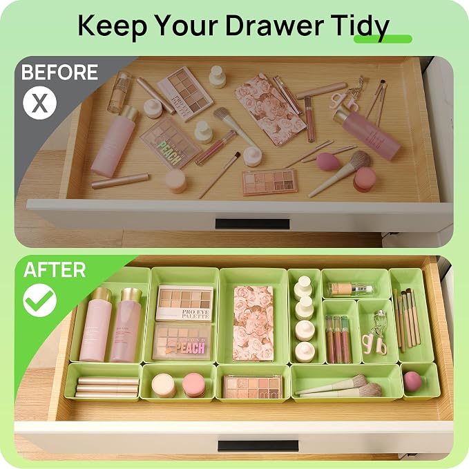 Vtopmart 25 Pack Plastic Drawer Organizers - Image 3