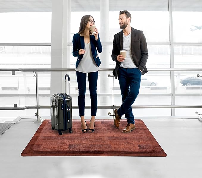 Rhino Mats, Softwoods Anti Fatigue Floor Mat, Commercial Grade Kitchen Mat, Standing Desk Mat, Office, Garage or Anywhere, Standing Comfort. (Oak, 3' x 5' x 1/2")
