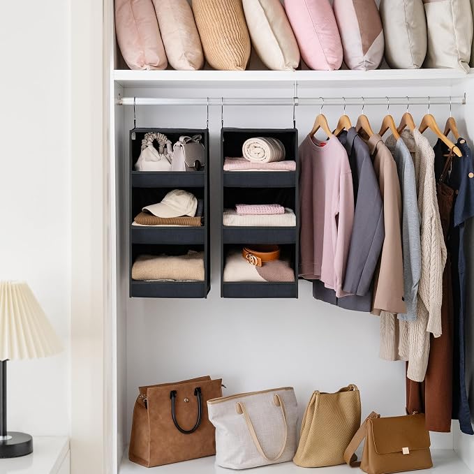 GRANNY SAYS 3-Shelf Hanging Closet Organizer, Foldable Storage, No-Sag Support - Image 2