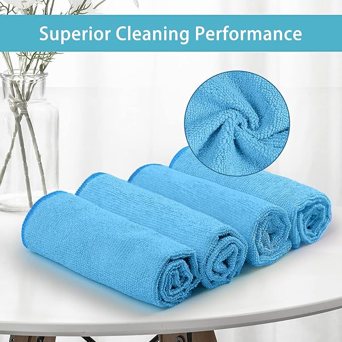 HOMEXCEL 100PK Microfiber Cleaning Cloth, Cleaning Rag - Image 2