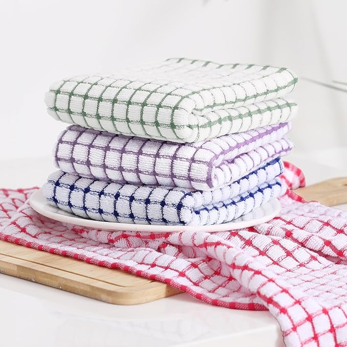 Kitinjoy Cotton 6 Pack Terry Kitchen Towels, Grass Green - Image 5