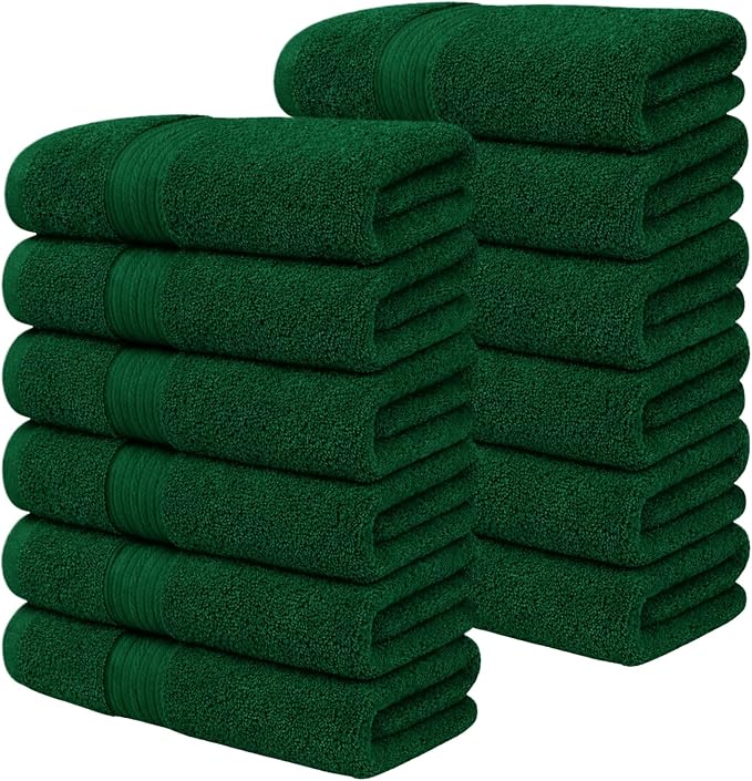 100% Cotton Hand Towels 18x28 Inches, 600 GSM, Soft & Absorbent by AmpleDecor