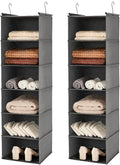 MAX Houser 6 Tier Shelf Hanging Closet Organizer, 2 Pack, foldable lightweight by MAXHouser