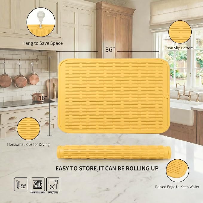 MicoYang Silicone Dish Drying Mat - Image 2