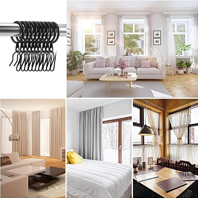 30 Pieces Metal Drapery Curtain Rings Curtain Hanging Rings and 30 Pieces Metal - Image 7
