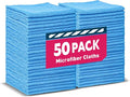 TEAWOO Blue Microfiber Towels Bulk-50 Pack, Cleaning Cloths | Microfiber Towels by TEAWOO